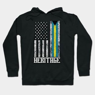 Bahamas Hispanic Heritage destressed flag Hoodie